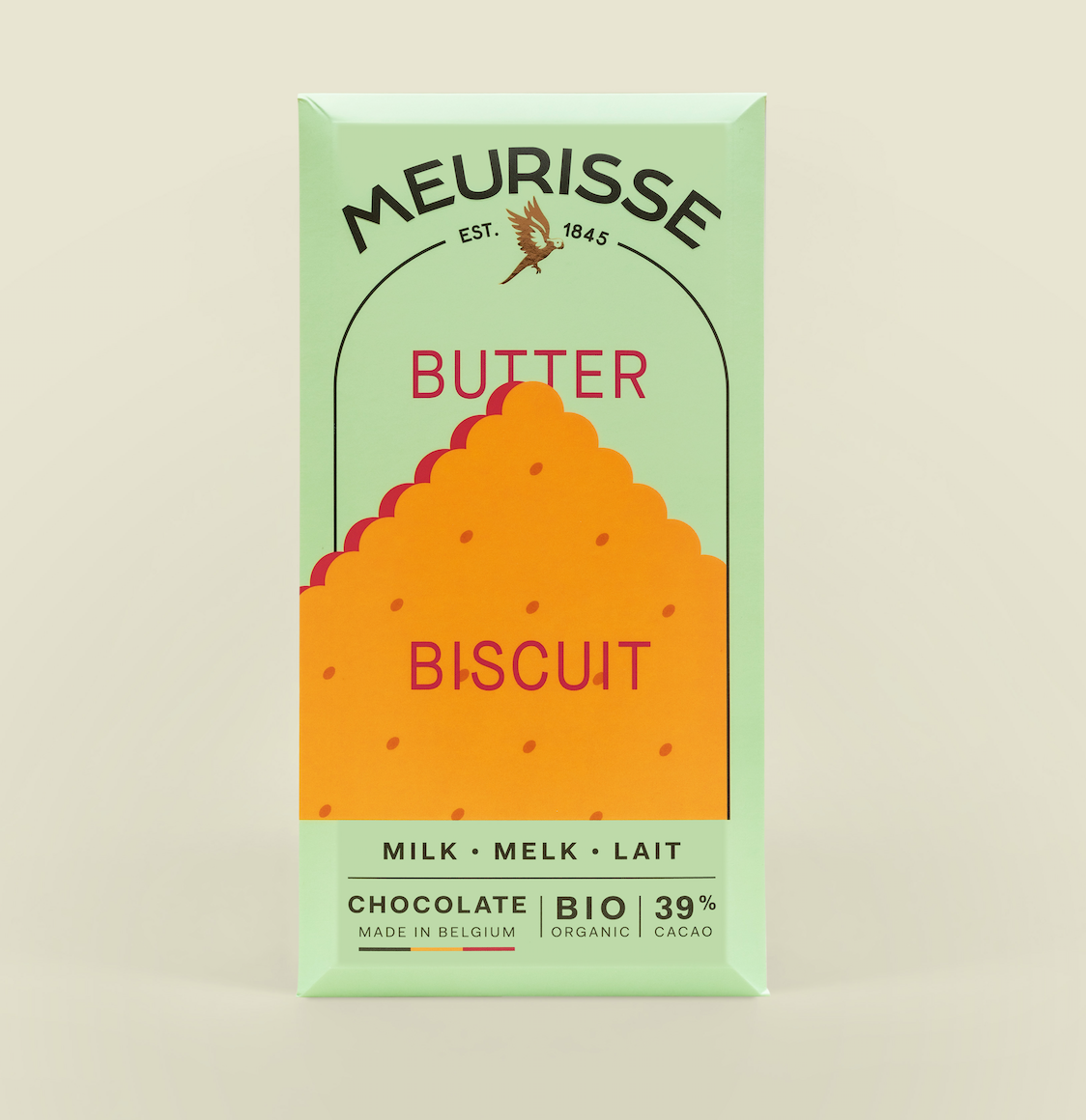Galleta ecológica de chocolate con leche y mantequilla (100 g)
